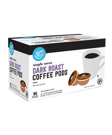 Happy Belly Dark Roast Coffee Pods - 96 Ct, Compatible with K-Cup Brewer - Buy Online on GoSupps.com