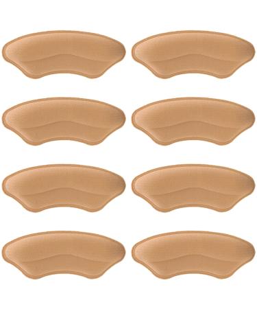 Heel Pads for Women Heel Grips for Womens Shoes Heel Cushions for Heel Pain Relief Blister Prevention Heel Cushions for Too Big Shoes(4Pairs Beige) 4Pairs Beige