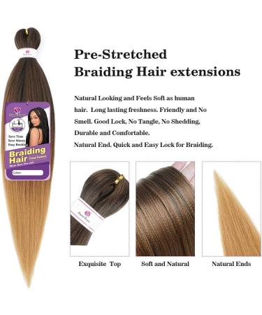 Beyond Beauty EZ Braid Pre Stretched Braiding Hair 8Packs-26inch EZ Braid Professional Hair Yaki Synthetic Hair(T1B-30-27) 8Packs-26Inch T1B-30-27 - Buy Online on GoSupps.com