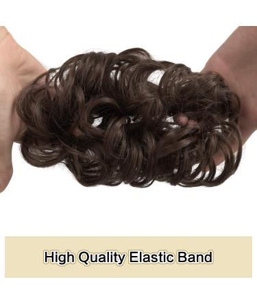 Sofeiyan Hair Part Tie Updos Wavy Messy Chignon Hairstyles & Extensions for Women | Medium Chestnut Brown 40g - Buy Online on GoSupps.com