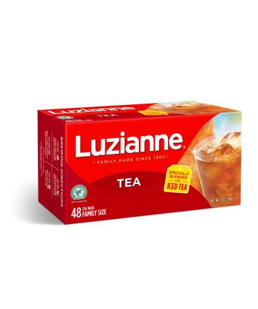 Luzianne Family Size Unsweetened 288 Tea Bags (6 Boxes of 48 Count Pack) Specially Blended for Iced Tea Clear & Refreshing Home Brewed Southern Iced Tea 48 Count (Pack of 6) Iced Tea Bags