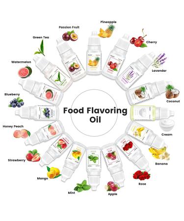 16 Pack Lip Gloss Flavoring Oil - Vanilla Pineapple Banana Candy Flavoring for Cooking & Baking - Water & Oil Soluble Lip Flavoring Oil - .35 Fl Oz - Buy Online on GoSupps.com