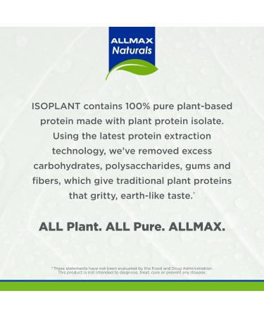 ALLMAX ISOPLANT Vanilla - 20g Plant Protein Isolate Low Fat Zero Sugar Lactose & Gluten Free - 300g 10 Servings - Best for Muscle Recovery - Buy Online on GoSupps.com