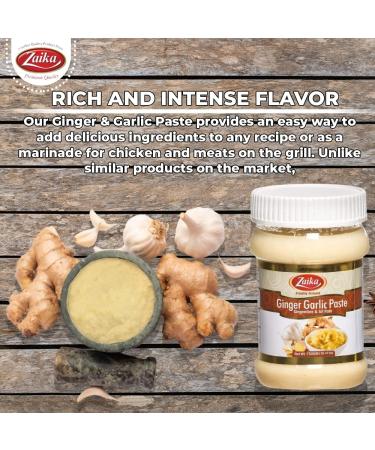 Zaika Pure Ginger Garlic Paste 26.5oz (750gm) Premium Quality Ginger Garlic Paste for Cooking Airtight Jar | Non-GMO | No Colors | Indian Origin Fresh Ginger Garlic All-Natural Ingredients (Ginger Garlic Paste) - Buy Online on GoSupps.com