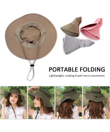 Dorriso Unisex Beach Safari Hat - Foldable 50+ UV Protection Outdoor Hat for Men & Women - Ideal for Camping Fishing & Travel - Brown - Buy Online on GoSupps.com
