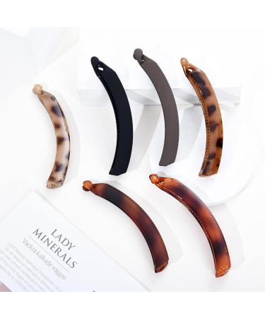 6 Pieces Large Banana Hair Clips for Women Ponytail Holder Banana Clips for Fine Thick Hair 6 Multi Colors D - Buy Online on GoSupps.com