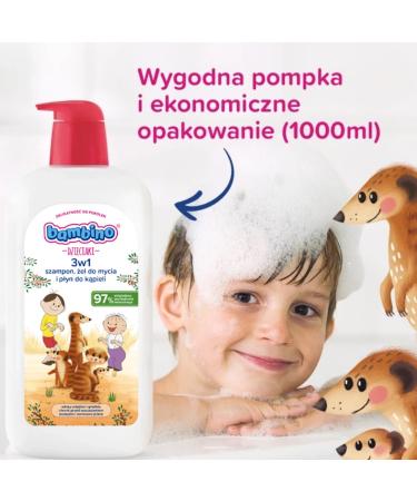 Beiersdorf AG Bambino Children 3in1 shampoo shower gel & bath Meerkat 1000 ml - Buy Online on GoSupps.com