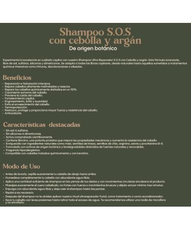 Ultra Reparador S.O.S Shampoo con Cebolla y Arg n - Tratamiento Intensivo Plex con Banano y Aguacate | Env o Internacional - Kit Colombiano - Buy Online on GoSupps.com