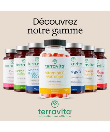 Gummies VITAMINE C Ac rola | Enfants & Adultes | 1 Gummy 100% des AR | Energie - Tonus - Immunit | 60 Gummies sans Sucre | Ar me Naturel Orange | Vegan et sans G latine | Made in France | Terravita - Buy Online on GoSupps.com