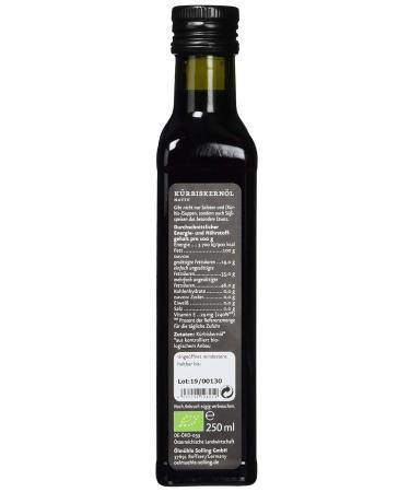  lm hle Solling Organic Pumpkin Seed Oil - 250ml | Premium Virgin Oil for Healthy Cooking & Dressing - Buy Online on GoSupps.com