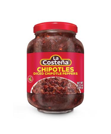 La Costea Diced Chipotle Peppers, 8.11 Ounce Jar (Pack of 3) Diced 8.11 Ounce (Pack of 3)