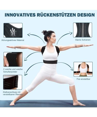 Kungfuren Posture Corrector - Back Brace for Men and Women - Lower Back Pain Support Belt - Black (Size M 29-34) - Buy Online on GoSupps.com