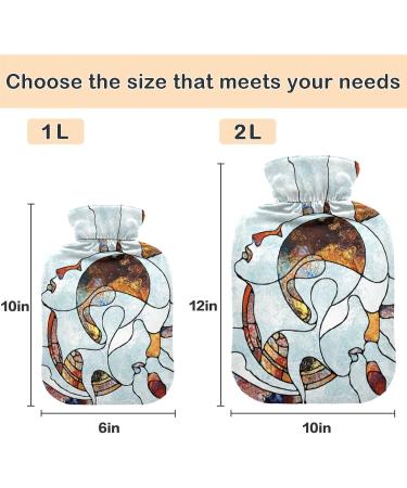 Buy Naanle 2L Hot Water Bottle with Rainbow Cover | Pain Relief & Heat Therapy for Back Hands & Feet - Buy Online on GoSupps.com