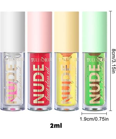 Moisturizing Lip Oil Fruit Lipstick for Women Glossy Lip Tint Oil Tint Moisturizing Fruit Lip Oil for Dry Lips Look Natural and Healthy Proidl - Buy Online on GoSupps.com