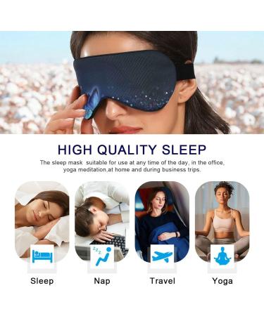 Haskirky Light Blocking Eye Mask | Adjustable for Men and Women | Ideal for Business Trips, Yoga, and Deep Sleep | Breathable & Comfortable | Butterfly Blue - Buy Online on GoSupps.com