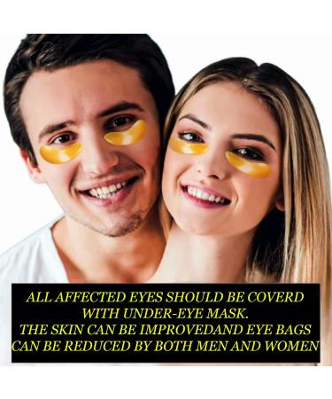24k Gold Eye Mask - 20 Pairs for Dark Circles, Puffy Eyes, and Eye Bags - Collagen, Hyaluronic Acid, Amino Acids Treatment - Buy Online on GoSupps.com