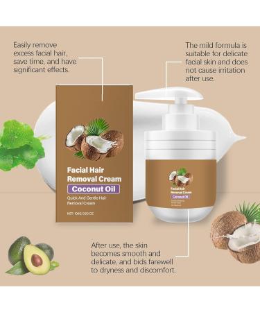 Cr me d pilatoire parfum e la noix de coco pour femme douce pour la peau d licate l vre sup rieure menton 100 ml - Buy Online on GoSupps.com