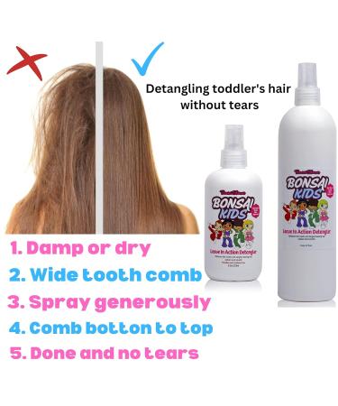 Girls Detangler Spray 16 fl.oz | Easy Hair Care for Kids Toddlers & Bi-Racial Hair - Tangle-Free Solution - Buy Online on GoSupps.com