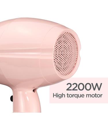 BaByliss Rose Blush 2200W Hair Dryer - Powerful Ionic Lightweight Dryer (Pink) - Buy Online on GoSupps.com