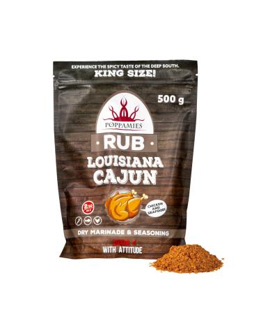 Poppamies Louisiana Cajun BBQ Rub - Assaisonnement BBQ 100% Naturel - Marinade S che & pices - Id al pour le gril - Grand format (500g)