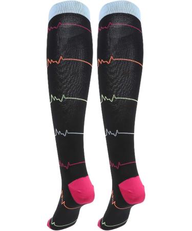 Jerliflyer Compression Socks - Breathable Black Lightning Sports Stockings for Optimal Calf Care | Elastic Acrylic Fiber International Shipping Available - Buy Online on GoSupps.com