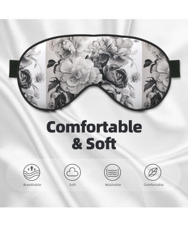 BREAUX Floral Graphite Eye Mask | Double Sided Blackout Eye Mask for Ultimate Sleep Comfort - Ideal for Women & Men - Buy Online on GoSupps.com