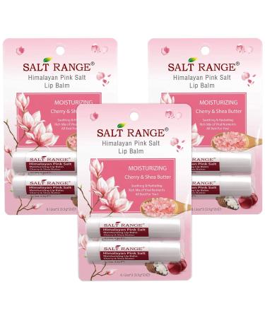 Lip Balm, Formulated with Cherry & Shea Butter, Soothing and Hydrating, Deep Nourishing, Organic Chapstick- 3 Count (6 Pieces) Pack 3 (6 Pieces)