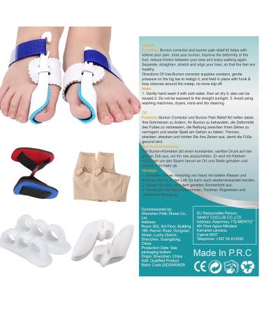 Toe Spreader Hallux - Silicone Foot Care Soft Elastic Lycra for Pain Relief & Toe Protection - Buy Online on GoSupps.com