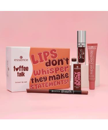 essence Essence Cosmetics Toffee Talk Brown Lip Set Natural Glossy Translucent (1 pc)