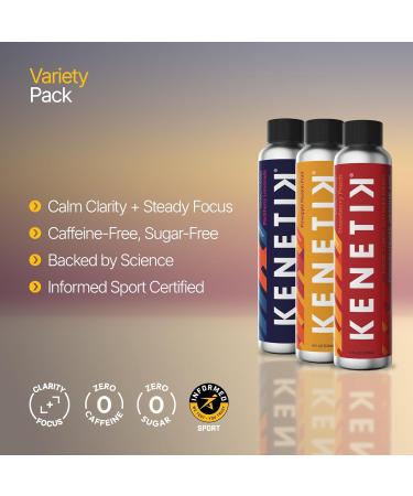 KENETIK Caffeine-Free Focus Concentrate Brain Fuel for Mental Clarity Cognitive Endurance Sugar-Free Bioidentical Ketones (D-BHB) 4oz (4 Servings) 3 Pack Variety Best Seller Variety 4 Fl Oz (Pack of 3) - Buy Online on GoSupps.com