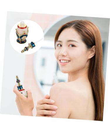 Healeved Perfume Bottle Essence Bottle Essential Oil Bottle Glass Bottle Vintage Decor Perfumes for Women Arabic Car Decor Travel Spray Arabic Perfume Retro Perfume Mini Bottled 3.5x3.5cm Blue - Buy Online on GoSupps.com