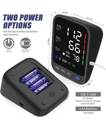 Automatic Digital Blood Pressure Monitor with Adjustable Cuff - Irregular Heartbeat Detector & LED Display - 240 Memory - Black - Buy Online on GoSupps.com
