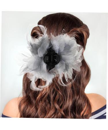 Ipetboom Large Hair Clips Pearl Organza Flower Hair Clip Hair Barrettes Hair Clips Hair Accessories Tiara Hair Pin Large Clips for Hair Womens Hairpin Back of Head Big Hairpin Miss Metal - Buy Online on GoSupps.com