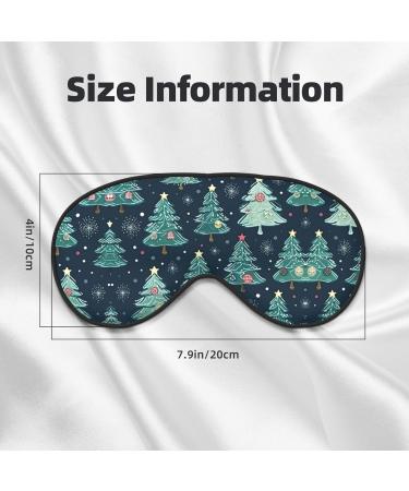 Xmas Tree Ball Stars Print Unisex Sleep Eye Mask - Soft Comfort Eye Shade for Travel Yoga & Shift Work - Black - Buy Online on GoSupps.com