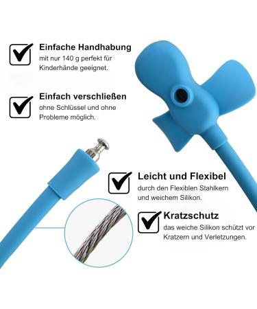 Fixkey Children's Bicycle Lock - Cute Dog Design Bob | Lightweight & Flexible | Includes 2 Cookie Design Keys & Fun Story - Buy Online on GoSupps.com