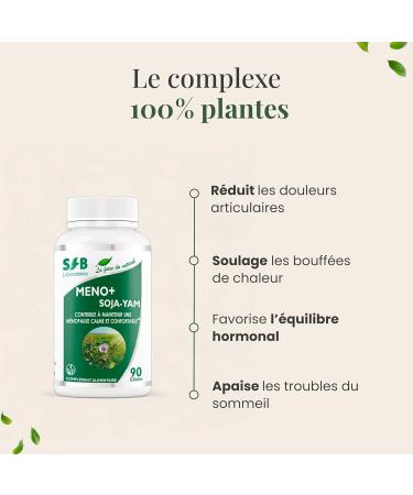 SFB Laboratoires - Complexe m nopause - R duit les Bouff es de Chaleur - R duit la Transpiration Excessive - R duit l'Irritabilit - 90 g lules v g tales - Buy Online on GoSupps.com