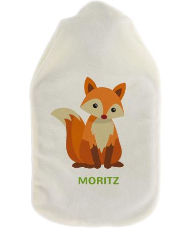 Personalized Hot Water Bottle with Cozy Cover | Custom Names & Designs | Perfect Gift for Kids & Adults (800ml - Fox) - Buy Online on GoSupps.com