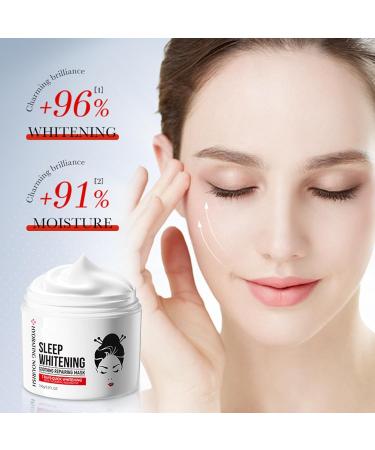 Kojic acid sleeping mask night mask with whitening effect hydrates the skin from within and provides immediate radiance eye cream against dark circles and swelling kojic acid - Buy Online on GoSupps.com