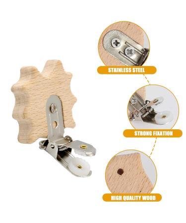 15-Piece Wooden Pacifier Clip Set | Eco-Friendly Baby Clips for Secure Pacifier Chain Closure | Perfect for Children - Buy Online on GoSupps.com