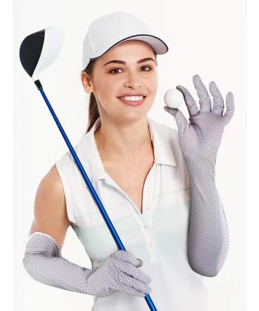 Chuangdi Women UV Sun Protection Driving Gloves - 2 Pairs Touchscreen Arm Sun Block Gloves for Outdoor Sports - Color Set 1 - Buy Online on GoSupps.com