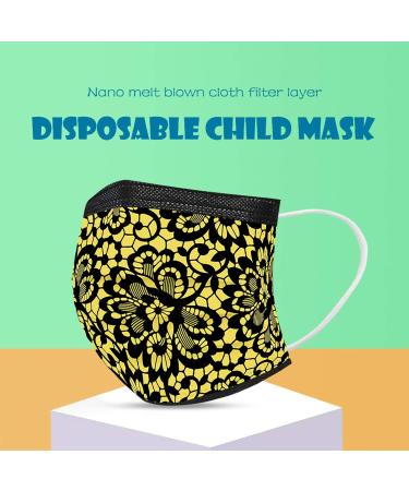 Goddess Accent 50 Pack Disposable Face_Mask Cute Floral Tie Dye Printed Protection for Adults Women - Buy Online on GoSupps.com