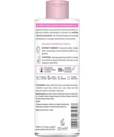 AA Perfect Basic 3 in 1 micellar softener SENSITIVE 200 ml - Buy Online on GoSupps.com