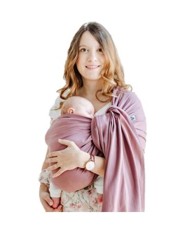 Shabany Ring Sling - 100% Organic Cotton - Baby Carrier for Newborn and Toddler up to 33Ib (Violet)