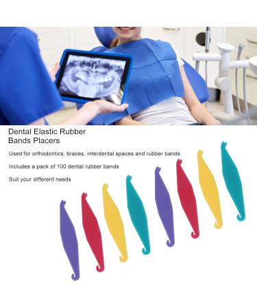 100Pcs Dental Elastic Rubber Elastic Rubber Bandsplacers Dental Rubber Bands Placers Corrosion Resistant Practical for Orthodontics Braces - Buy Online on GoSupps.com