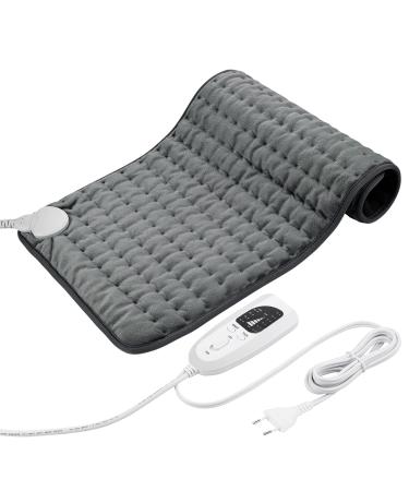 Letterwell heating cushion heat cushion with automatic shutdown heat cushion for back neck shoulder belly soft flannel surface (30 x 60 cm) 30x60cm dark gray