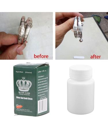 Gentle Jewelry Cleaner Kit with Polishing Cloth Liquid Tarnish Remover Cleaner for Silver Fine Fashion Jewelry Tool diy dollhouse kit for kids to build - Buy Online on GoSupps.com