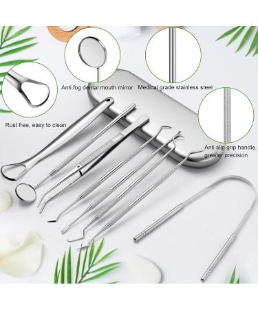 Truein 8-Piece Stainless Steel Tartar Remover Set | Professional Dental Care Kit for Tartar & Tooth Cleaning - Buy Online on GoSupps.com