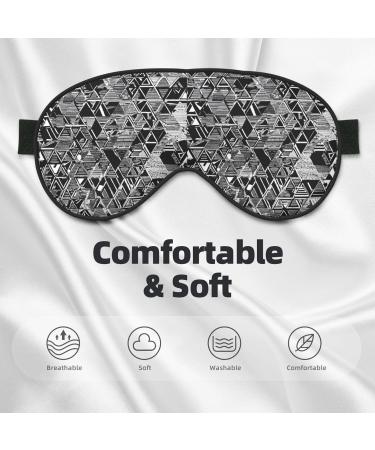 Sleep Mask Eye for Women & Men - Reusable Soft Blackout Eye Masks for Better Sleep Travel & Camping - Black White Marble Gift Essentials - Buy Online on GoSupps.com