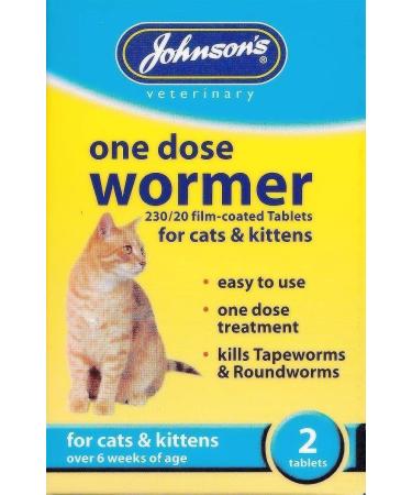 SIPW Cat Kitten One Dose Wormer Tablet or Worming Granules Roundworm Tapeworm (One Dose Wormer)