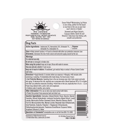Ocean Potion Moisturizing Lip Potion SPF 45 - Hydrating Lip Balm with Sun Protection - Buy Online on GoSupps.com